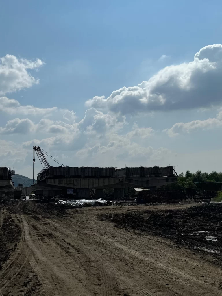 Construction of bridge with Parishi rental services