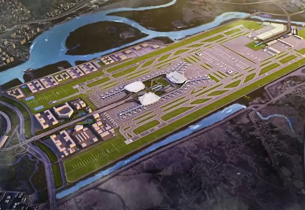 Construction of Navi Mumbai International airport