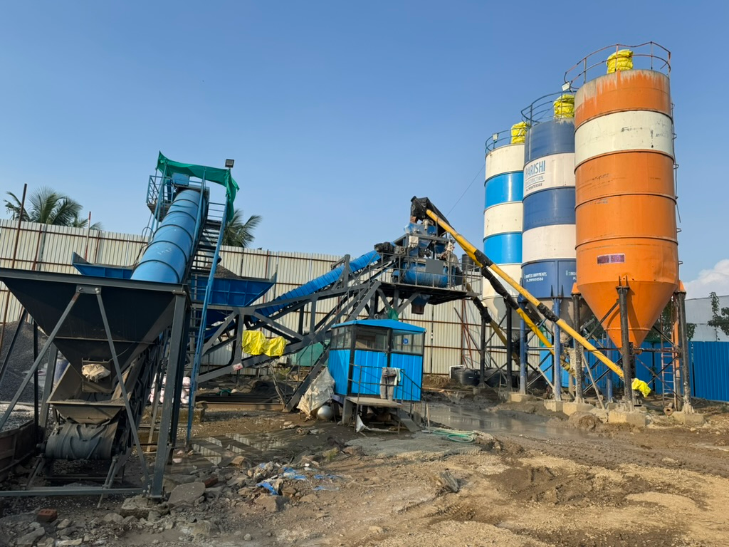 concrete production capacity planning at construction site